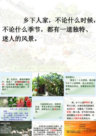 人教新课标四年级语文下册《乡下人家》PPT课件