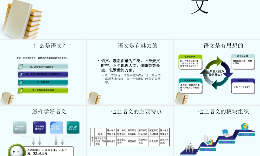 开学第一课：让我们爱上语文