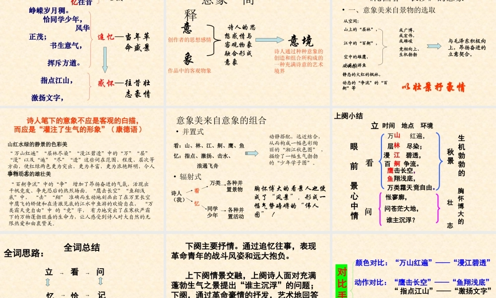 文本1《沁园春长沙》课件1（苏教版必修1）