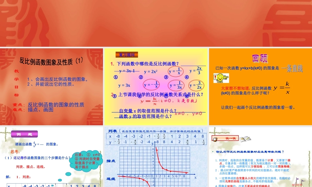 反比例函数图像与性质