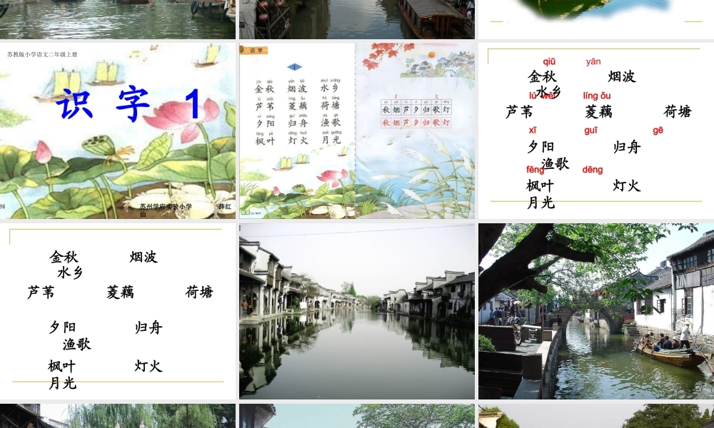 苏教版小学语文二年级上册识字1