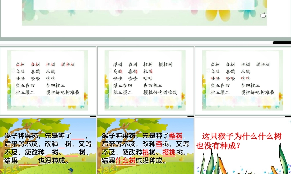 猴子钟果树演示文稿1