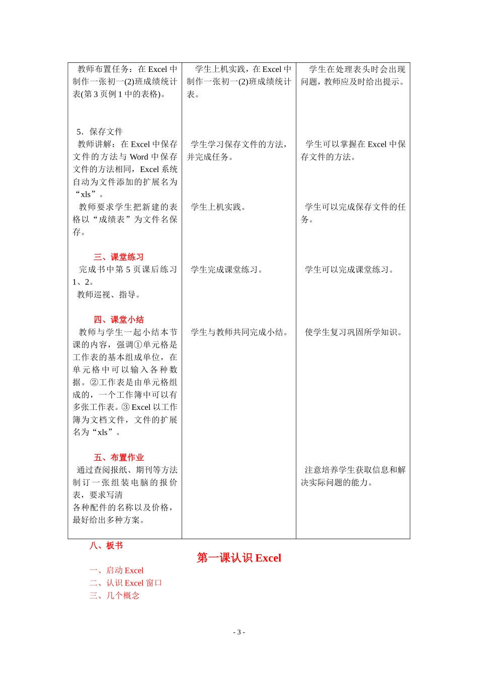 初中信息技术excel教案全集_第3页