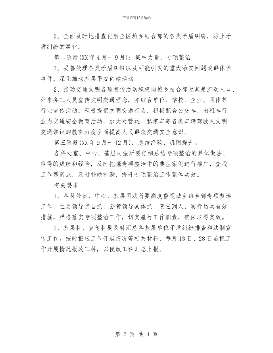 司法局文明城乡结合部治理方案与司法局服务经济发展整改措施汇编_第2页