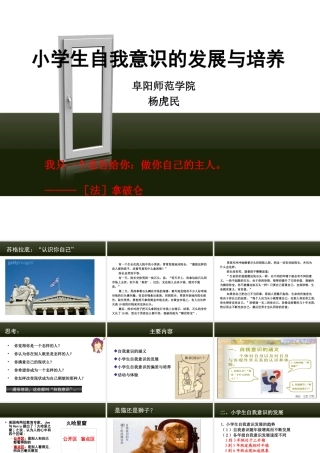 小学生自我意识的发展与培养