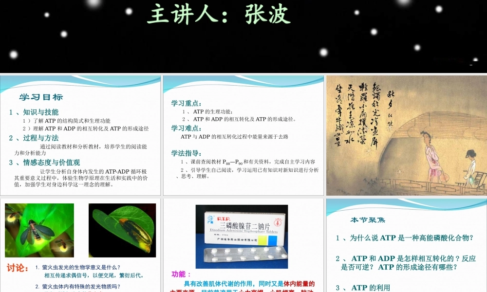 生物学必修一52《细胞的能量“通货”——ATP》PPT课件