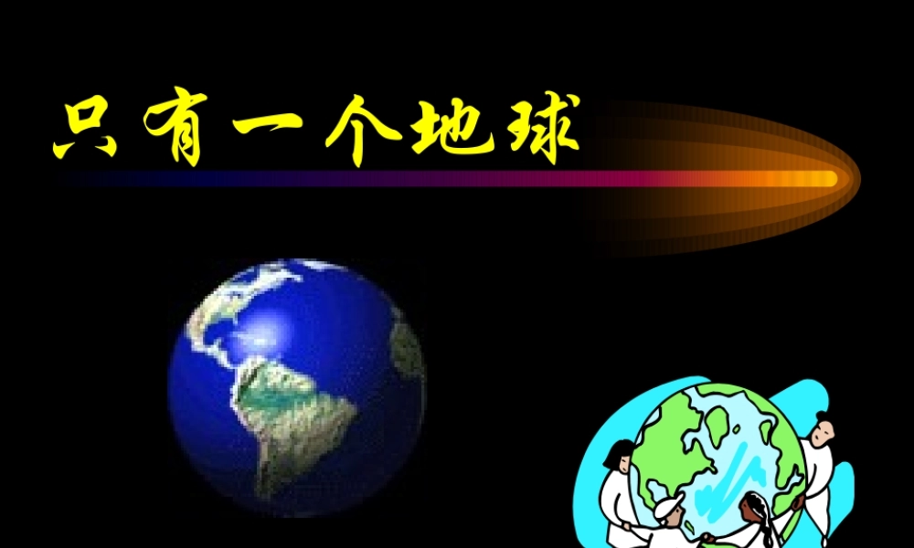 《只有一个地球》课件1
