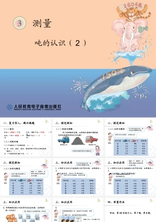 2014全新人教版三年级上册《吨的认识(2)》