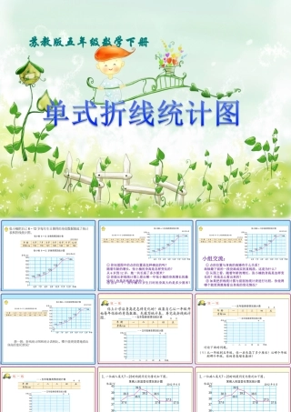 苏教版五年级下册单式折线统计图