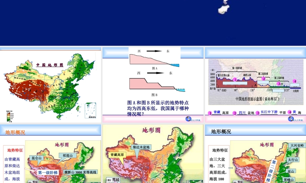 复习中国的地形