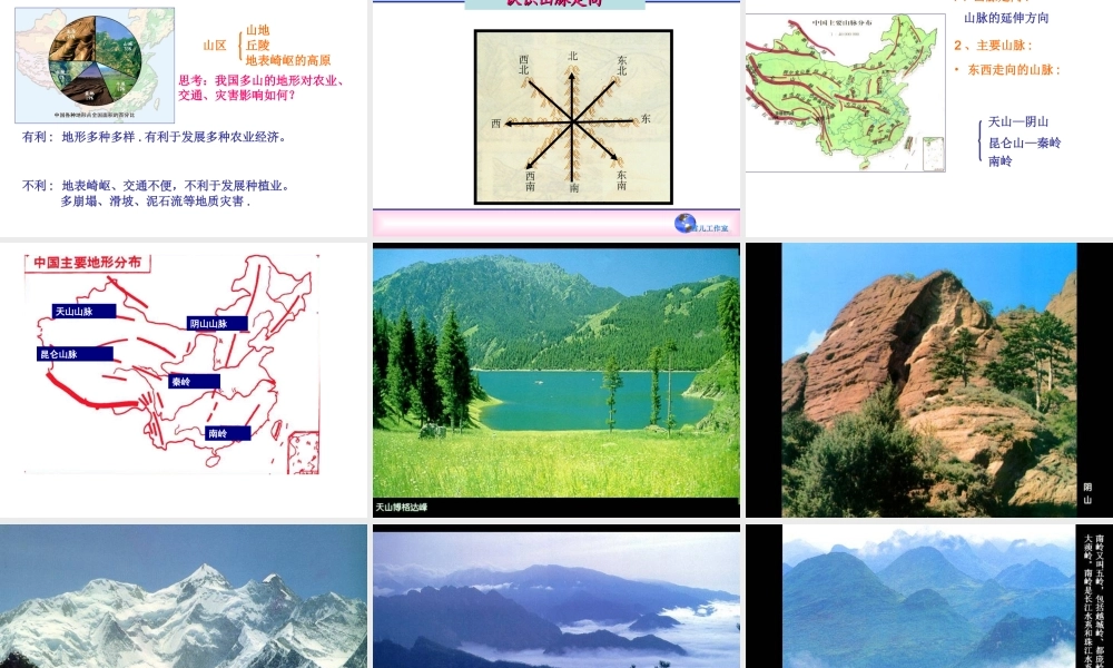 复习中国的地形