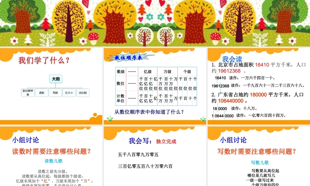 认识更大的数总复习施珍梅