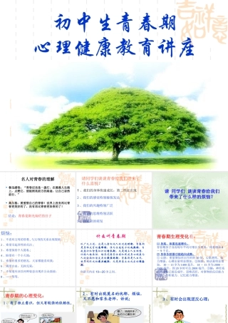 青春期心理健康教育zwh812黄麓镇中心学校