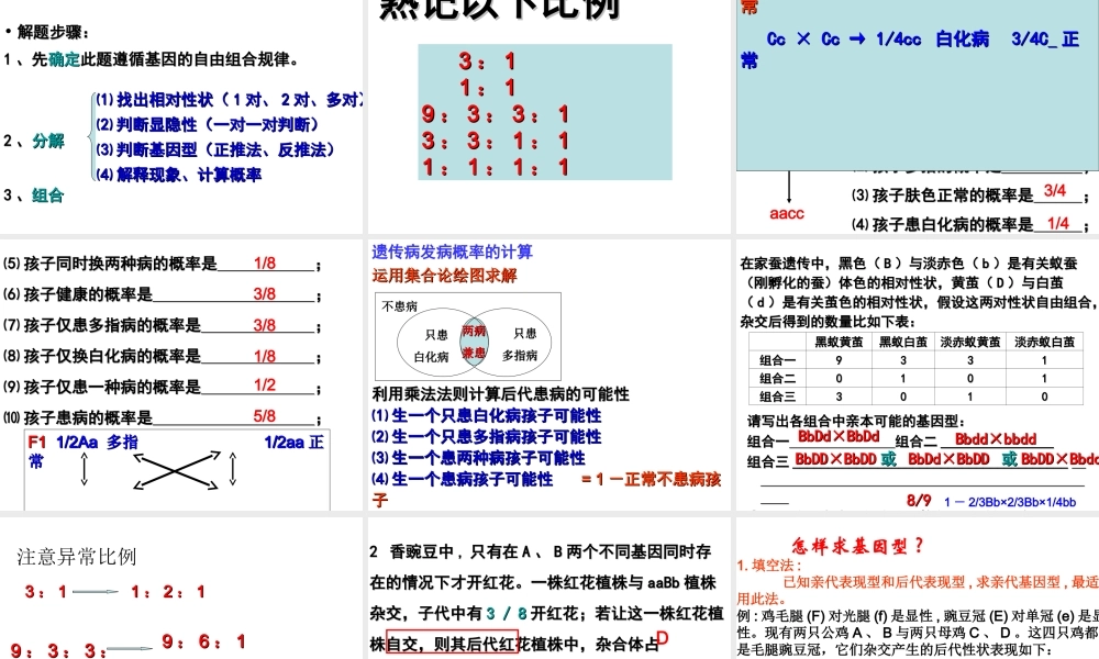 孟德尔豌豆杂交实验二_自由组合定律2