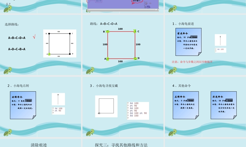 指挥海龟起步走