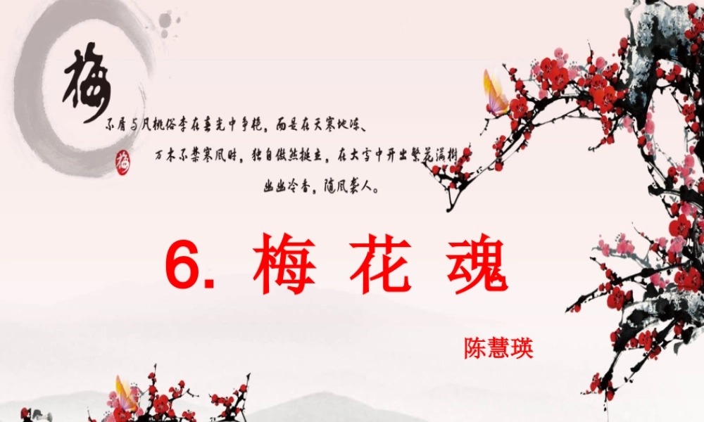 梅花魂优秀课件2