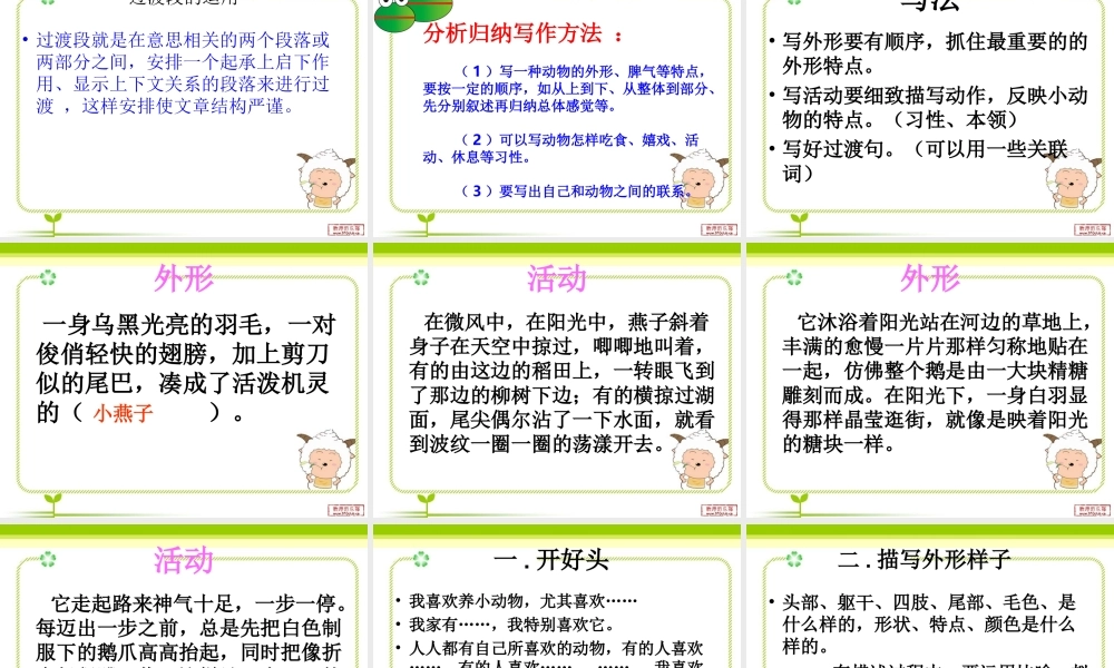 苏教版五年级上册语文习作二