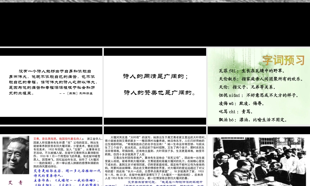 《大堰河——我的保姆》参考课件1