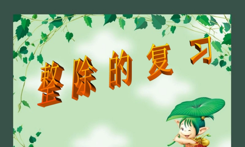 数的整除总复习课件