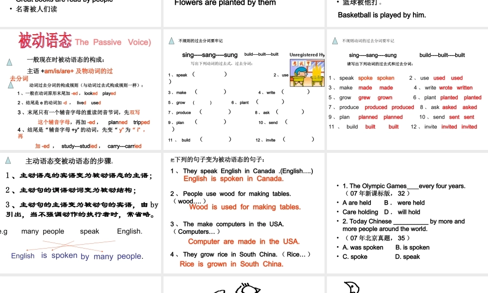 被动语态讲解PPT