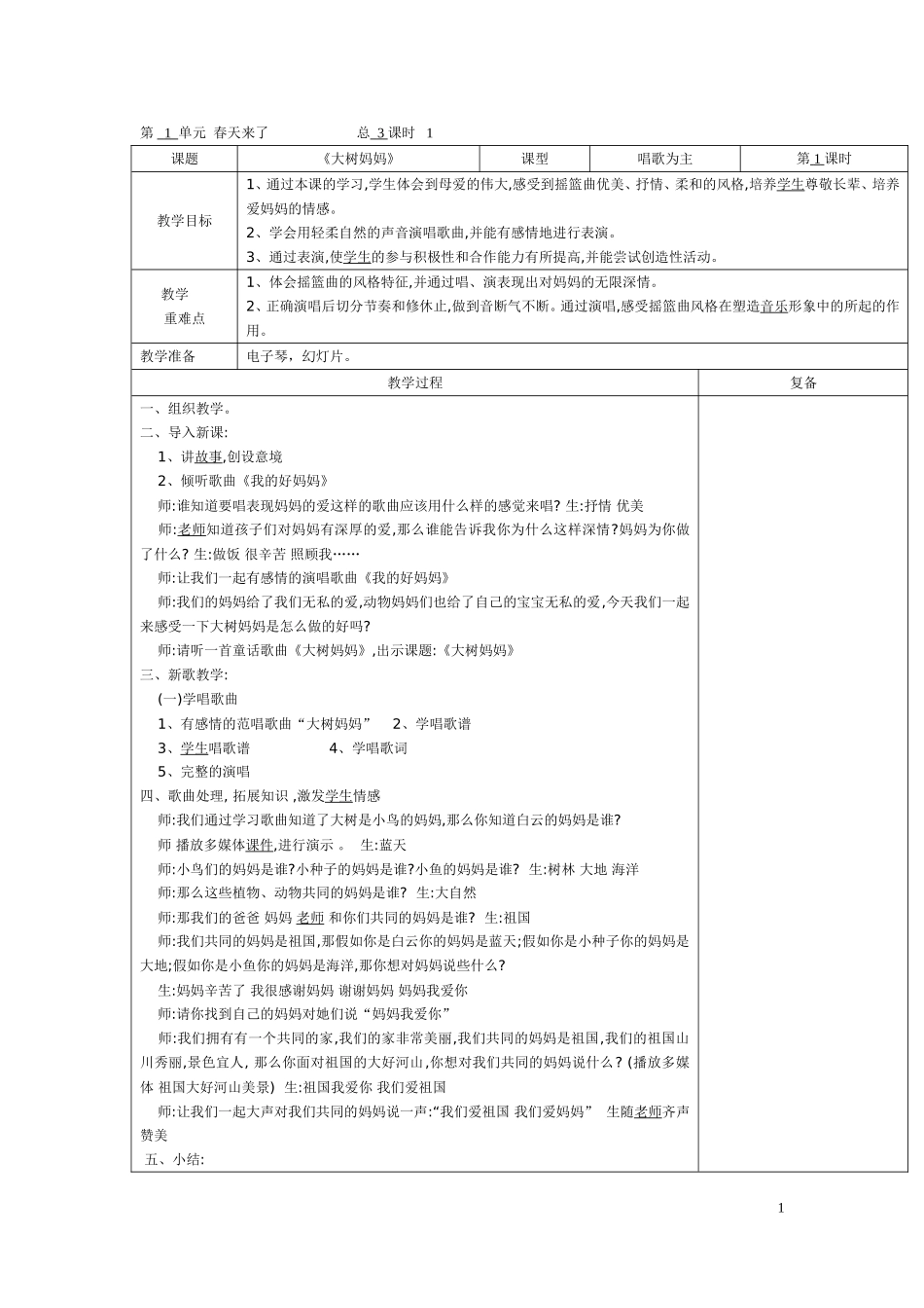 2014二年级下册音乐教案_第1页