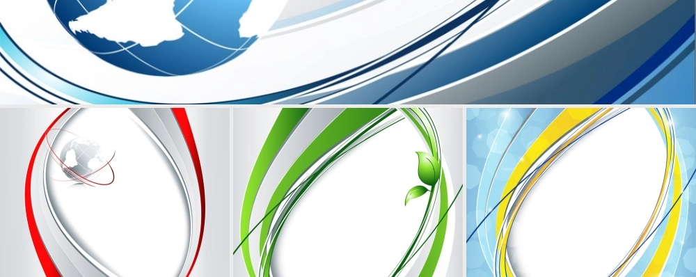 淡蓝色地球商务应用模板