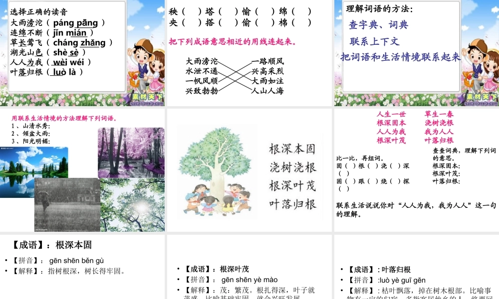 苏教版三上语文练习一