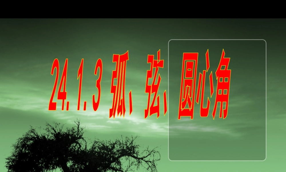 弧弦圆心角市级公开课