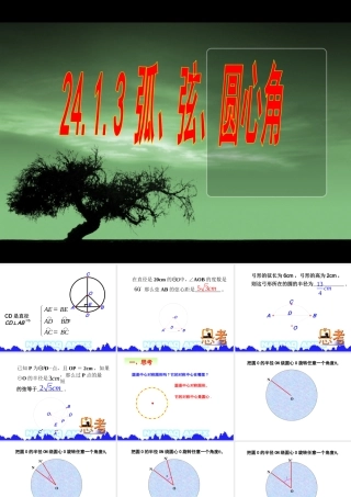 弧弦圆心角市级公开课