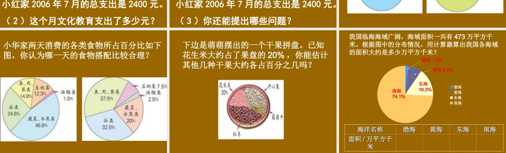 六年级数学下册《扇形统计图》第一课时课件