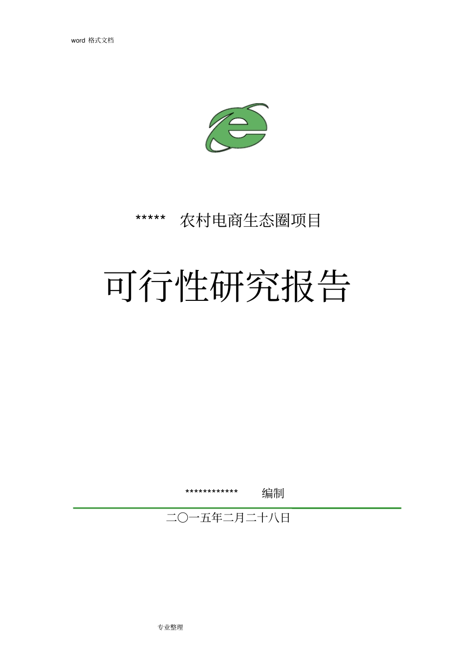 农村电商项目可行性实施计划书_第1页