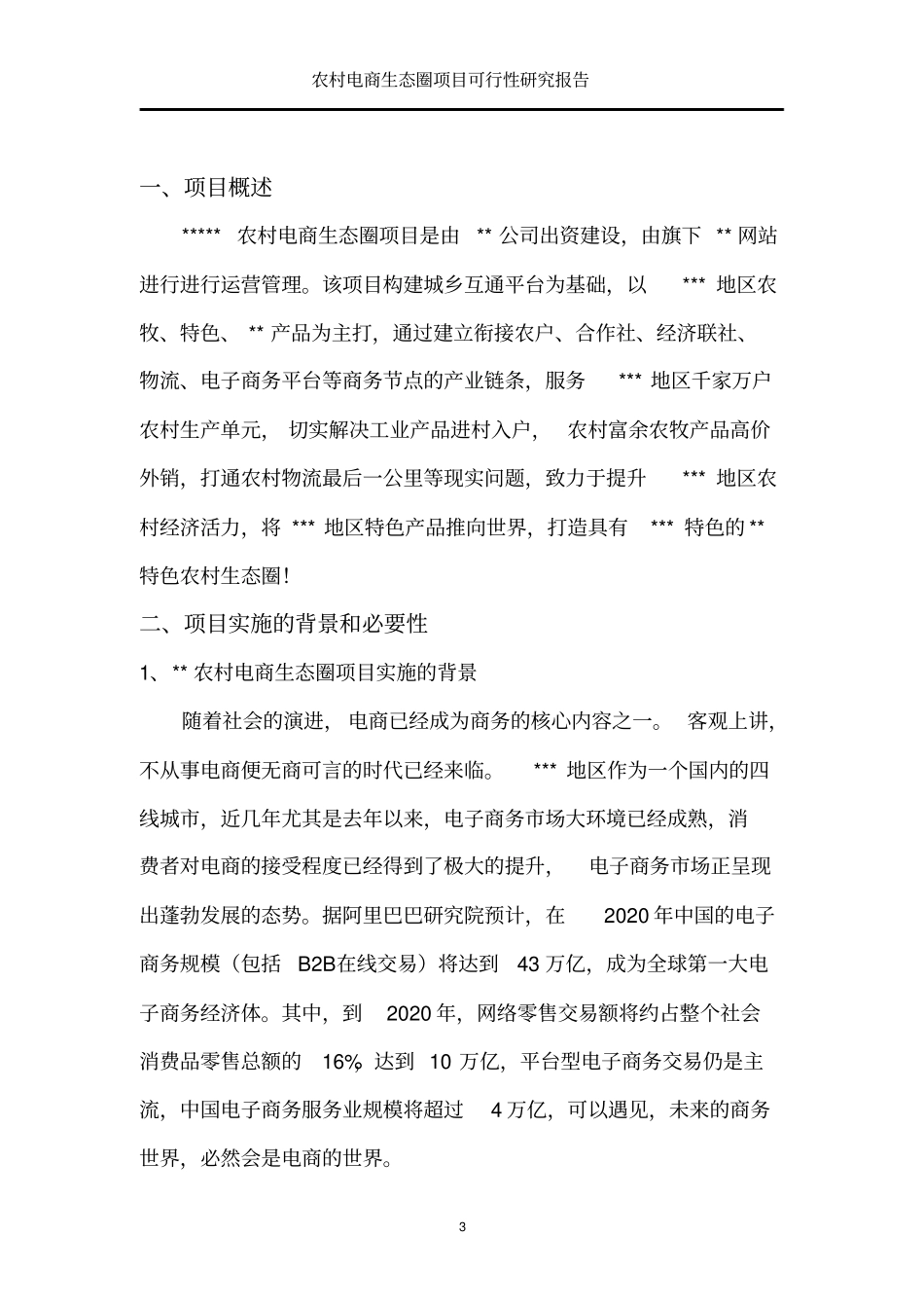 农村电商项目可行性研究报告【精品】_第3页