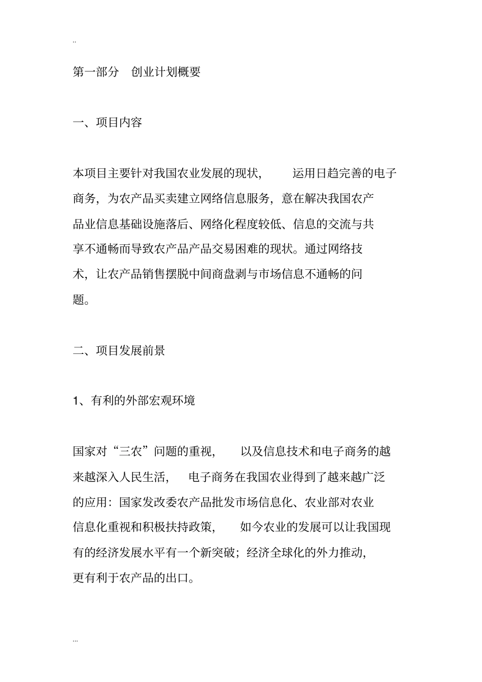 农村电子商务项目计划书_第2页