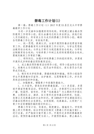 禁毒工作计划(1)