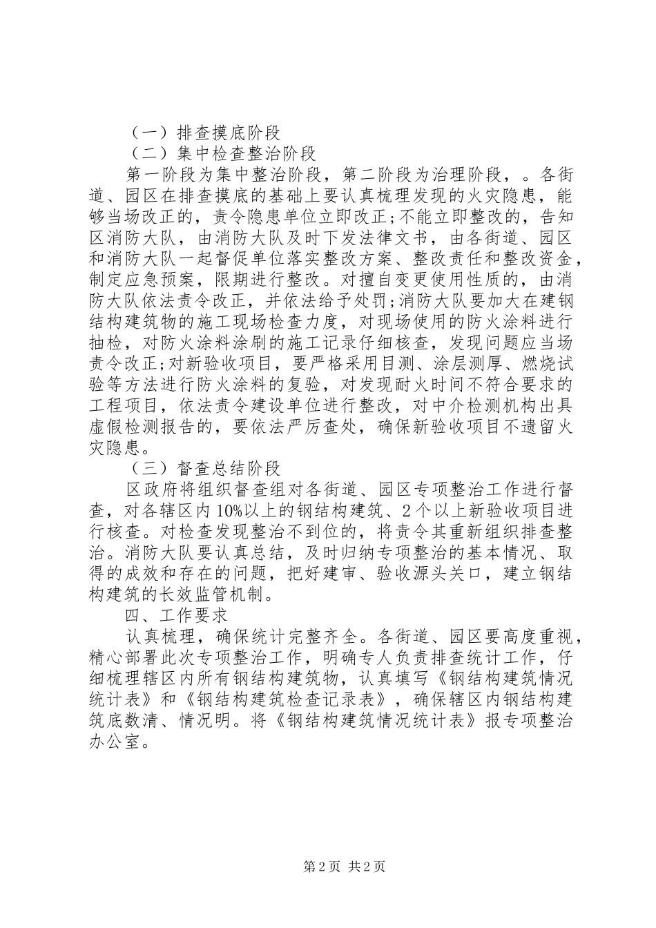 建筑安全治理年度工作计划范文_第2页