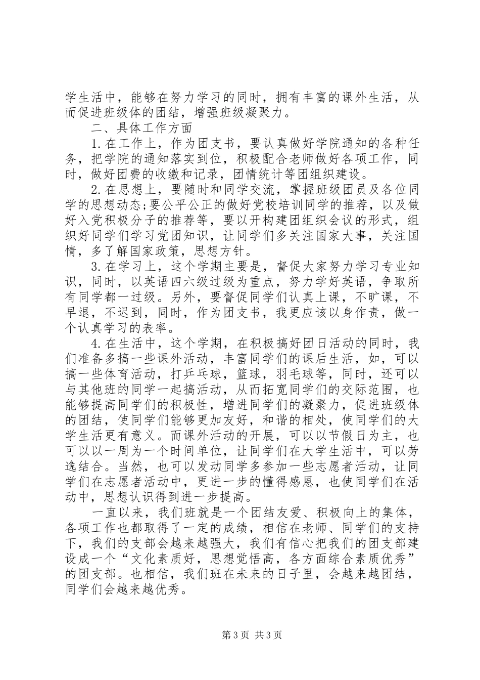 最新团总支的工作计划范文_第3页