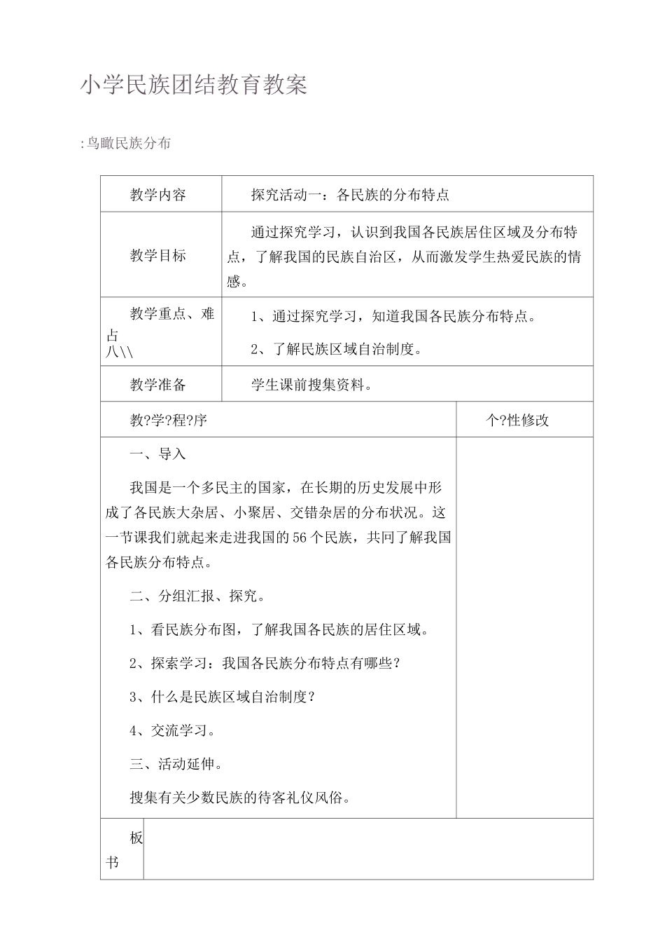 小学民族团结教育教案_第2页