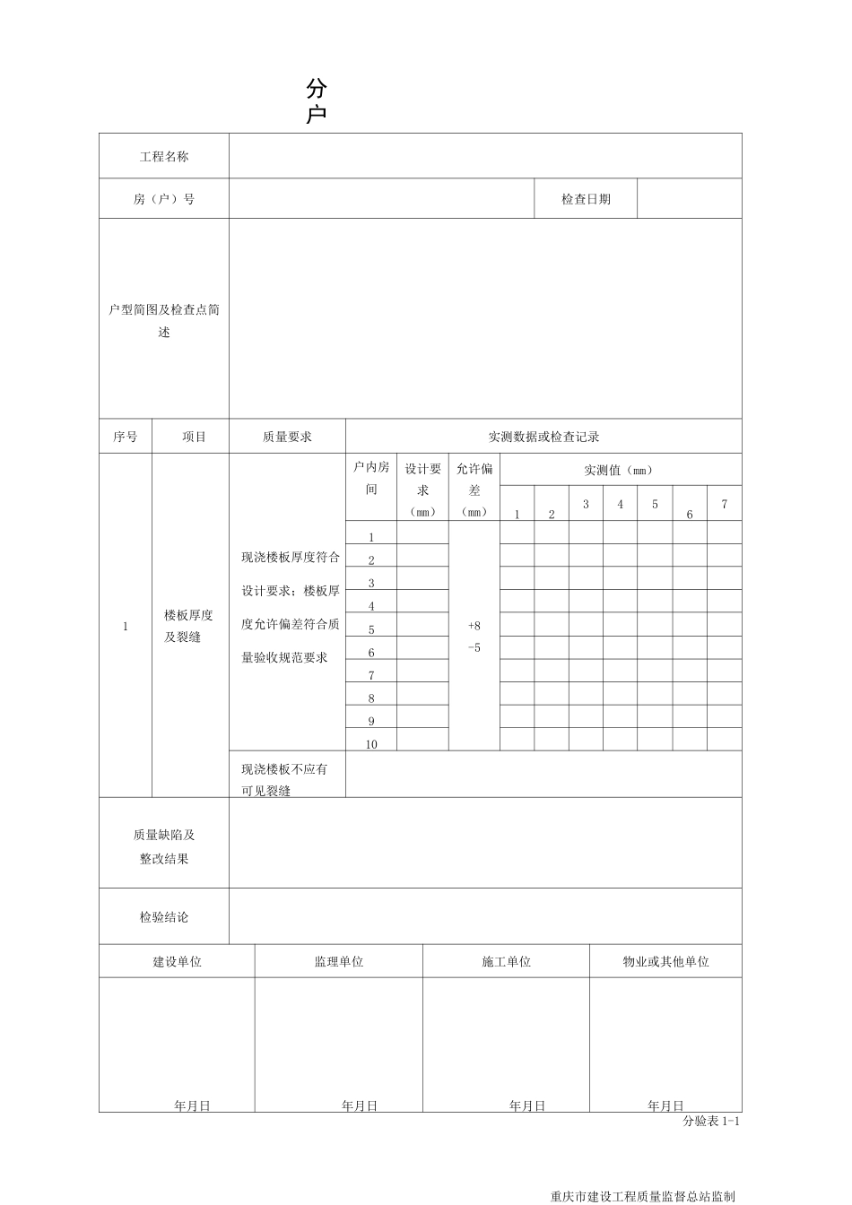 住宅工程质量分户验收表、分户验收记录表_第3页