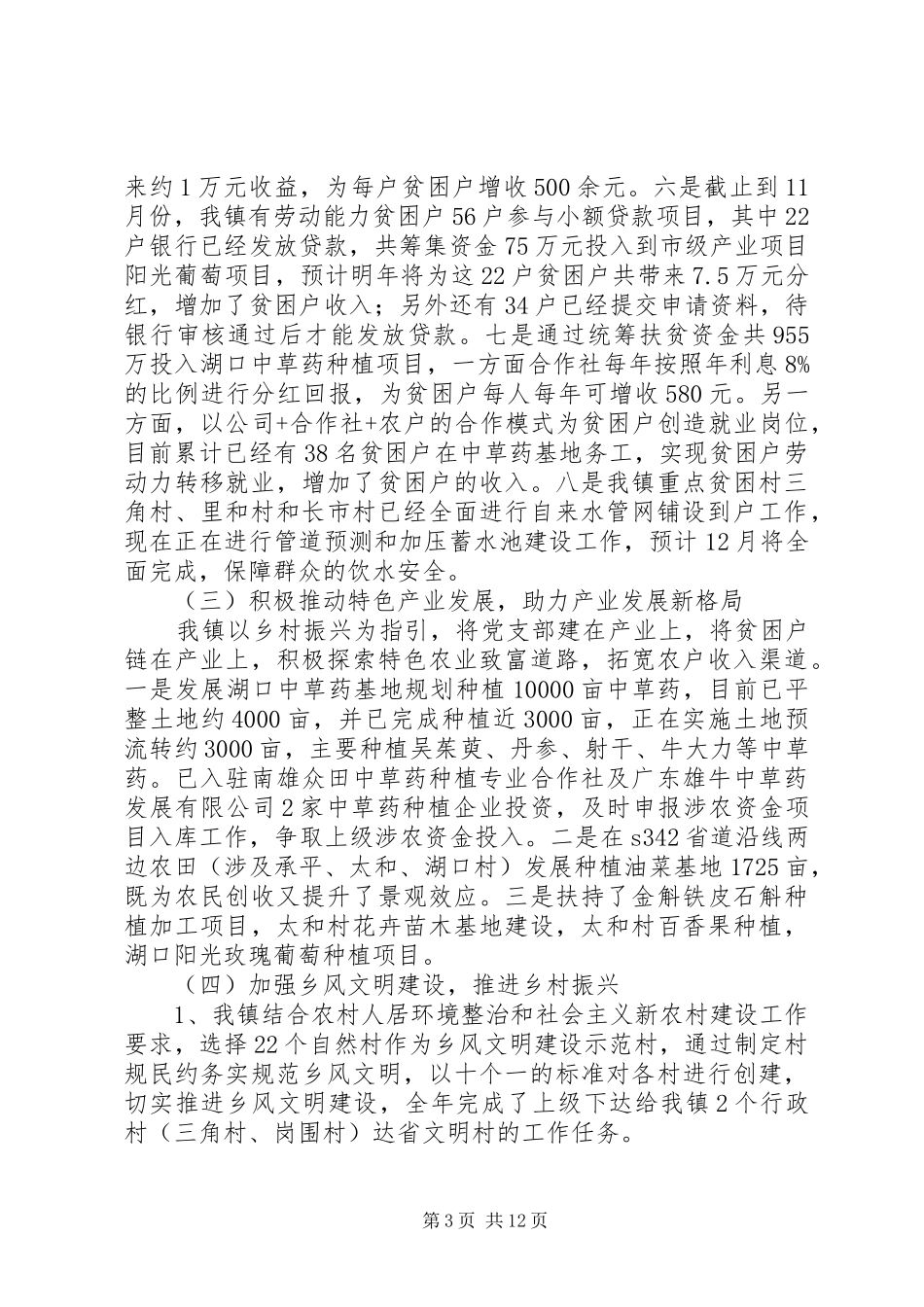 湖口镇XX年工作总结及XX年工作计划_第3页