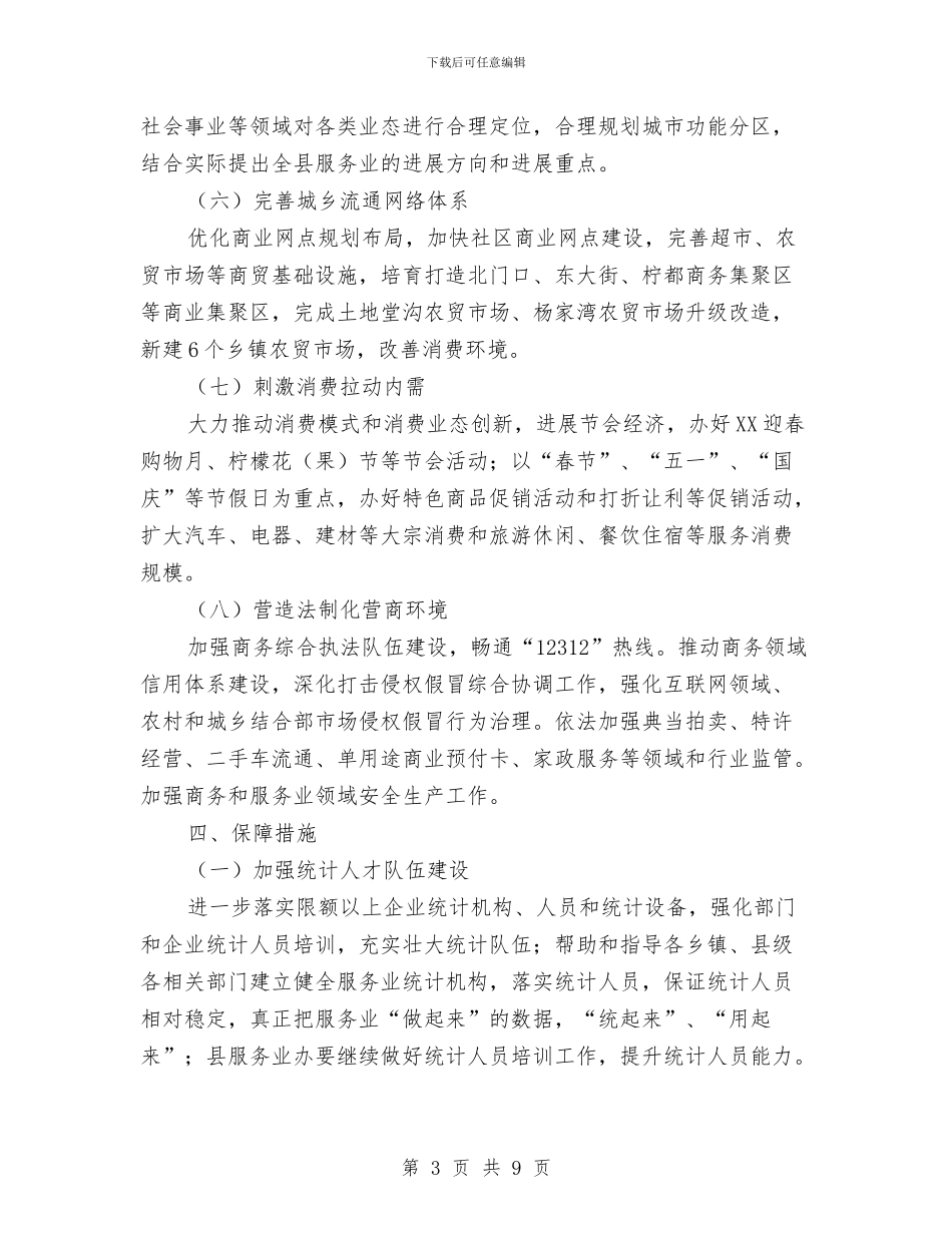 商务和服务业发展工作要点与商务处创先争优活动自查剖析汇编_第3页