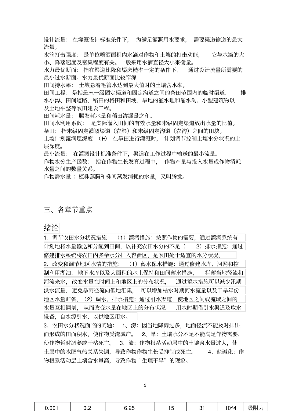 农田水利学复习提纲终极版_第3页
