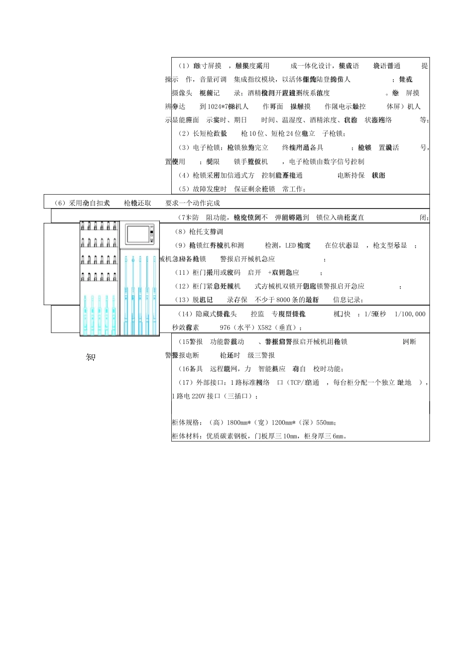 智能枪弹柜配置技术参数重点讲义资料_第2页