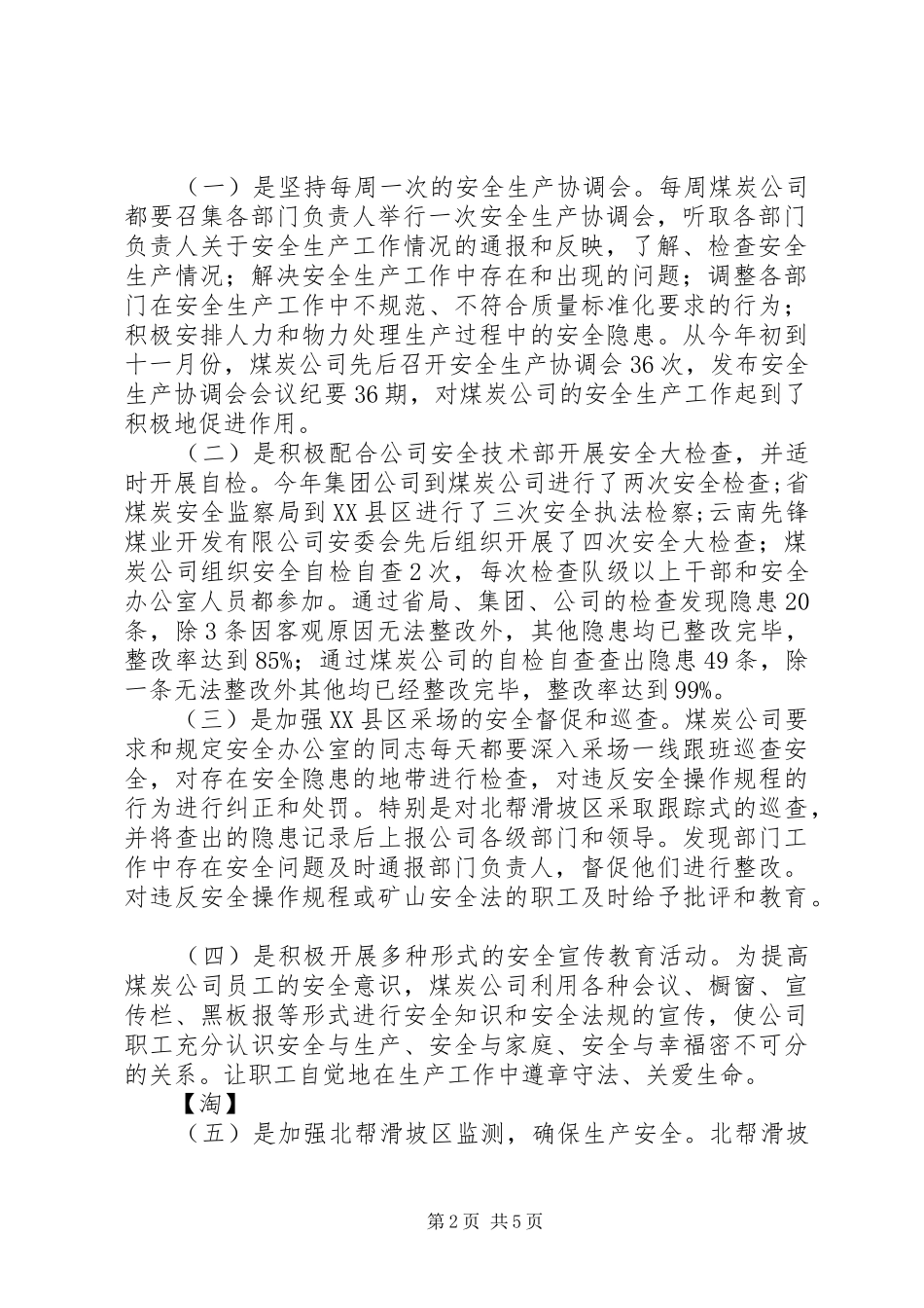 煤炭公司XX年工作总结XX年工作安排(精选多篇)_第2页