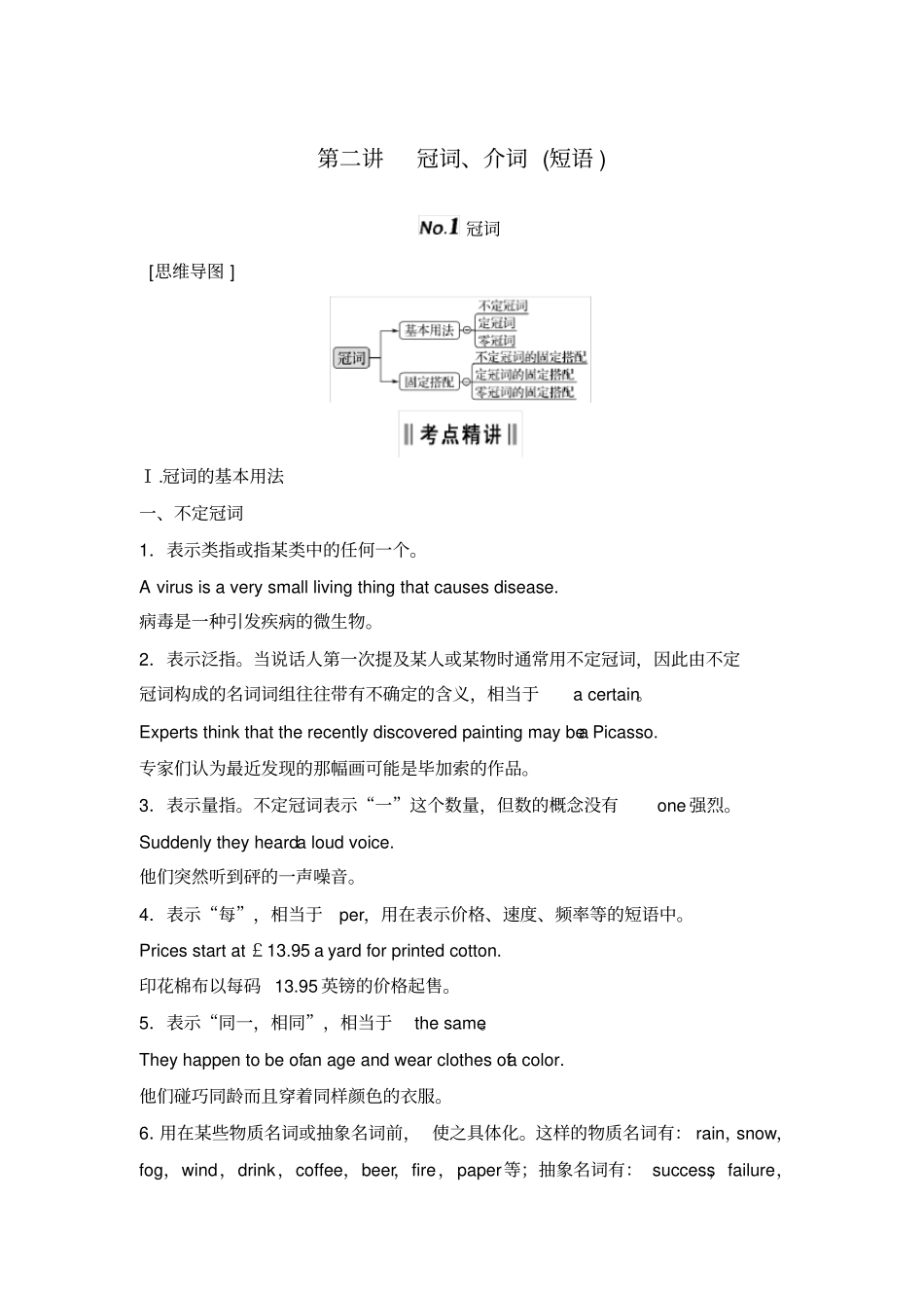 冠词、介词短语_第1页