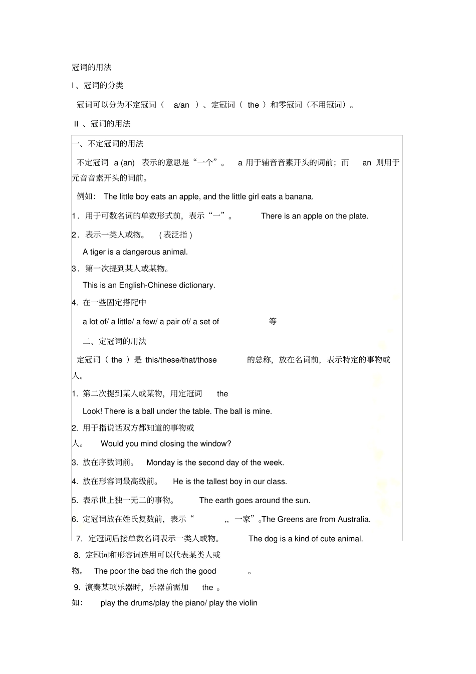 冠词用法-及习题--附参考答案_第2页