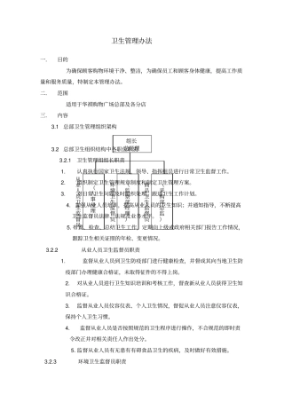 冶商平价卫生管理制度