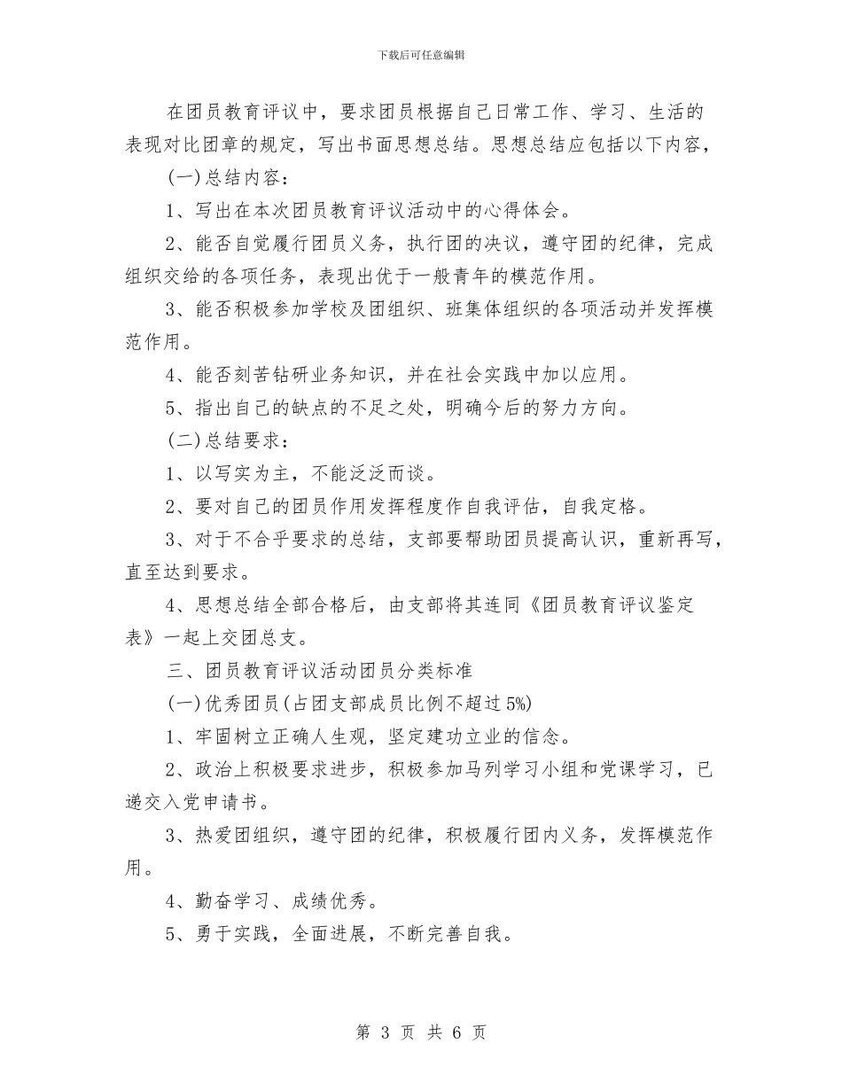 团员教育评议鉴定表与团员竞选演讲稿2篇汇编_第3页