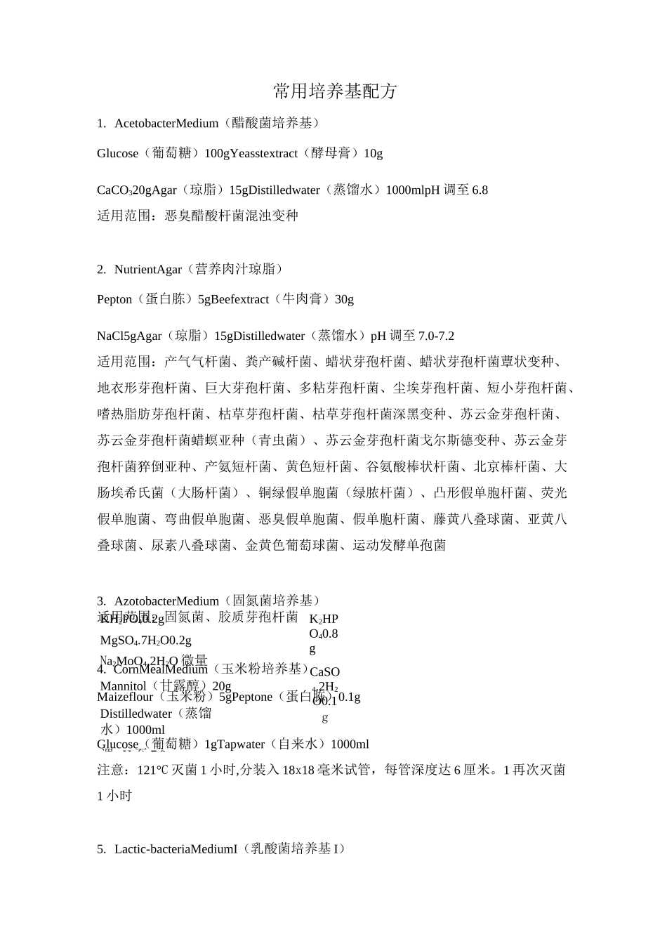 常用培养基配方_第1页