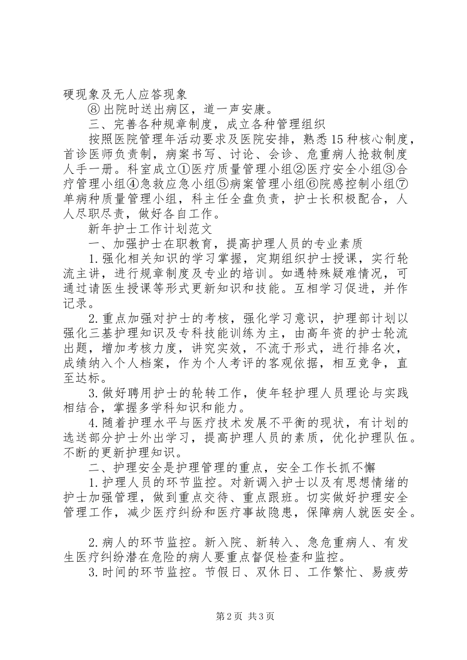 新年医生工作计划范文_第2页