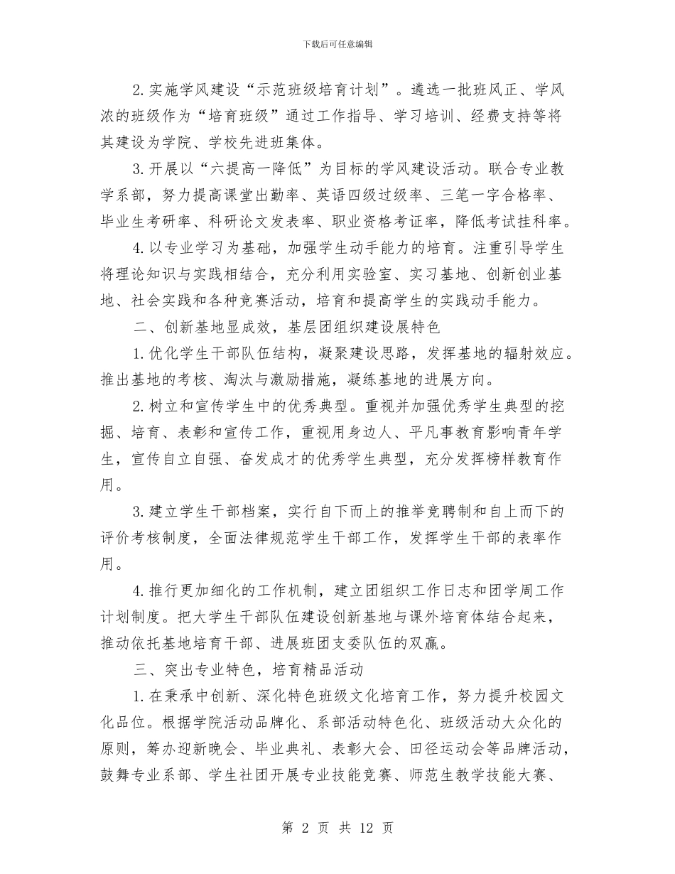 团总支年度工作总结与团总支组织部2024年度工作总结报告汇编_第2页